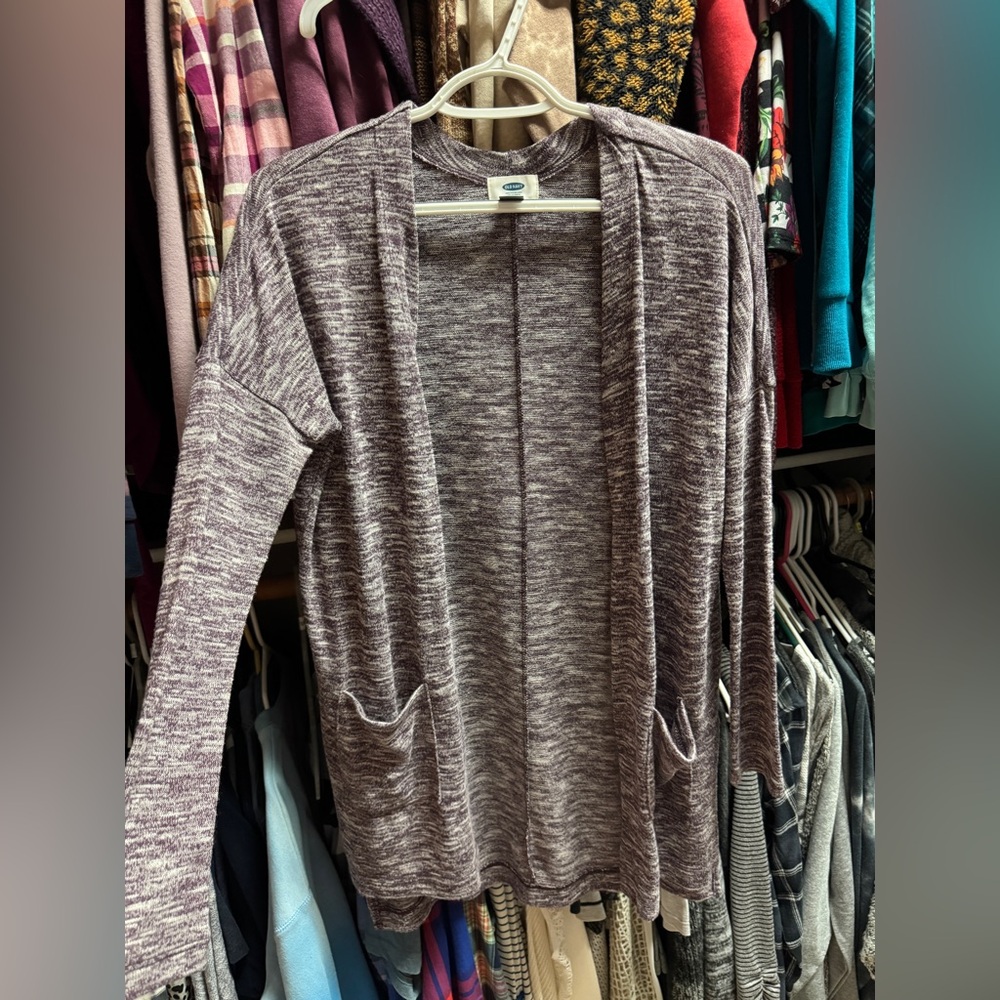 Old Navy Women's Heathered Open Cardigan - Purple
